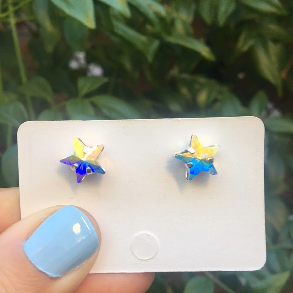 Star Aurora Borealis Crystal Earrings
